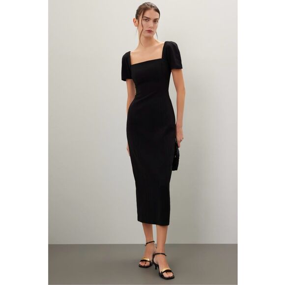 A.L.C. Black Midi Dress - Picture 1 of 13